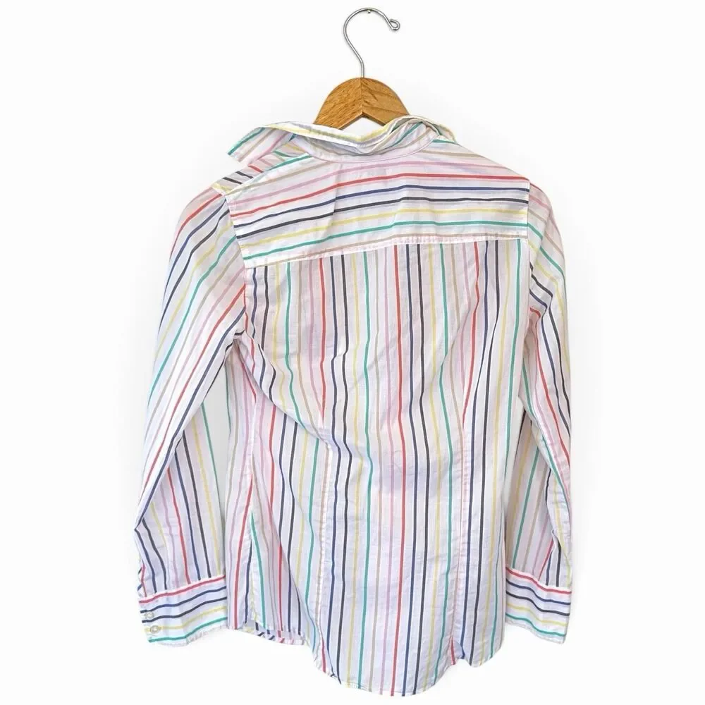 J.CREW Pastel Striped Plaid Long Sleeve Button Up XXS